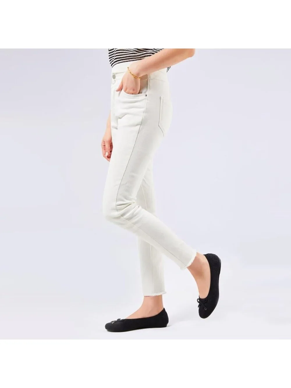 Women's Dark Grey Round Toe Knit Low Wedge Slip On Ballerina Ballet Flat Shoes